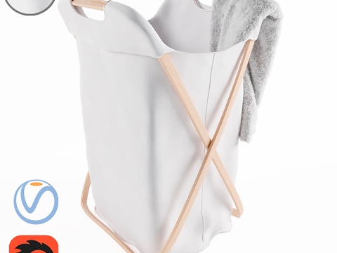  蝴蝶洗衣篮3d模型 