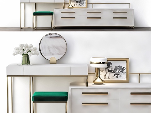  梳妆台 - Turri (低多边形)3d模型 