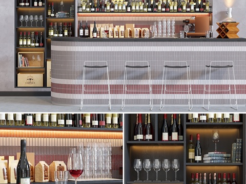  咖啡酒馆3d模型 