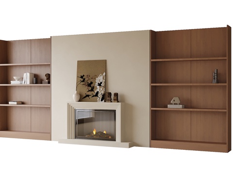 现代背景墙su模型