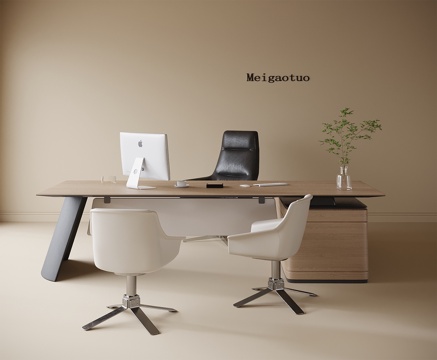 现代办公桌椅 办公椅 办公桌su模型