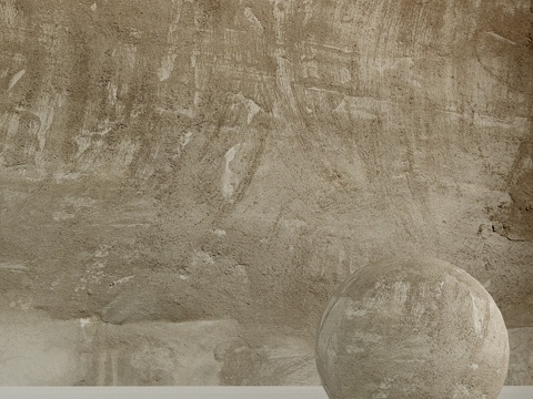  混凝土墙。陈旧灰泥。453d模型 