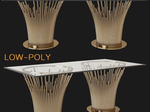  奢华餐桌3d模型 