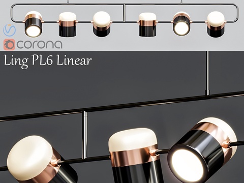  Ling PL6 线性灯具3d模型 