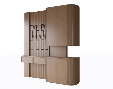 现代玄关柜 玄关 鞋柜su模型