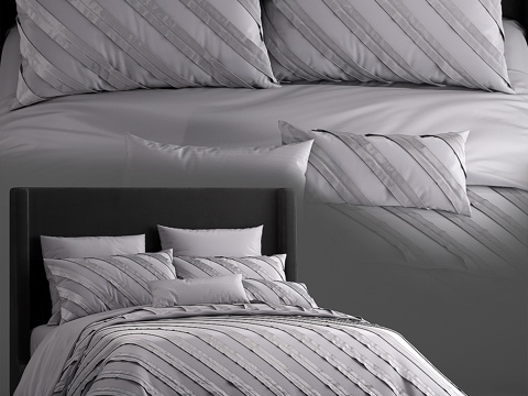  雷明顿三件套羽绒被套组3d模型 