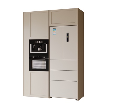 现代冰箱柜 冰箱su模型