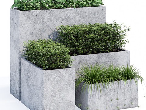  莫奈三联3d模型 