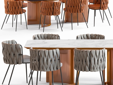  LoftDesigne 椅子 2678 与 桌子 68383d模型 