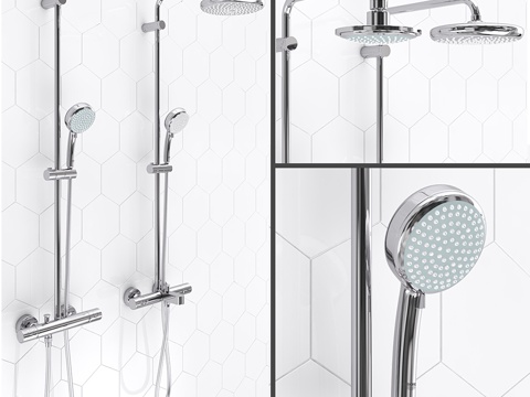  花洒系统 GROHE Tempesta Cosmopolit3d模型 