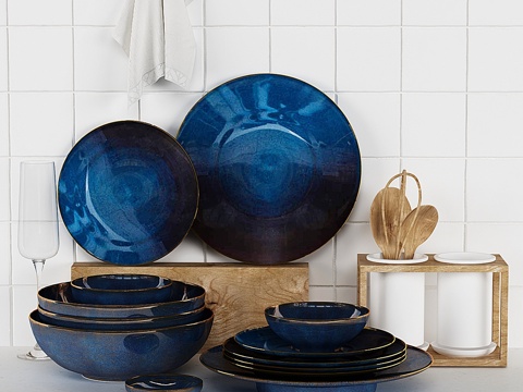  厨房装饰套装3d模型 