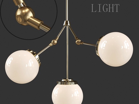 保罗·佩奇星座吊灯3d模型