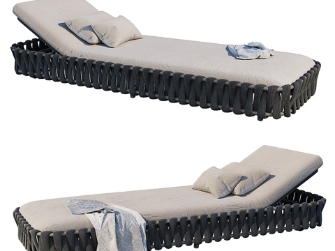  托斯卡可调节躺椅3d模型 