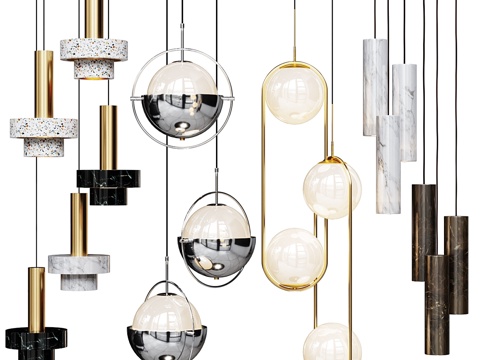  四盏吊灯惊艳套装 vol53d模型 