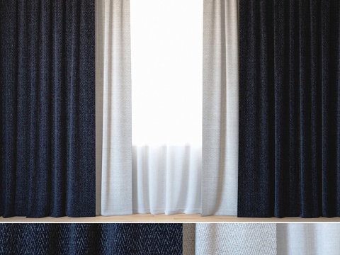  窗帘109 巴克豪森薄纱窗帘3d模型 