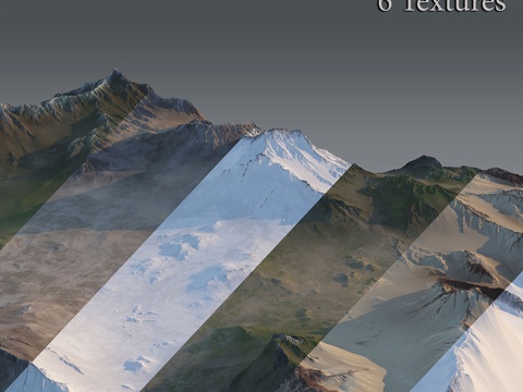  山谷与群山3d模型 