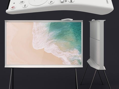  三星QLED The Serif电视白色款3d模型 