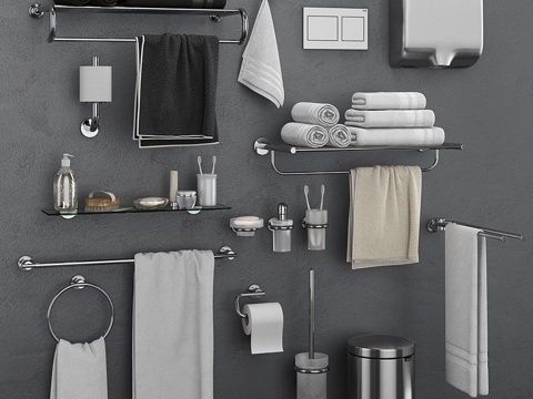  浴室配件GROHE Atrio套装673d模型 