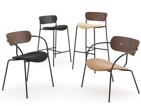  TRADITION 联名 Pavilion 椅系列3d模型 