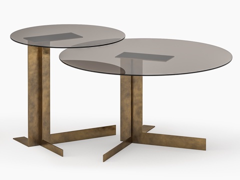 Atlantide咖啡桌与边桌3d模型