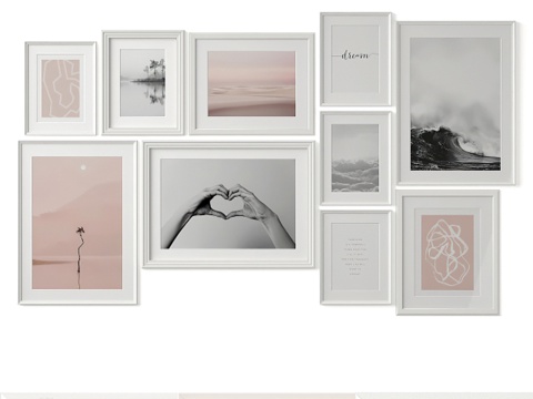  宜家海报套装193d模型 