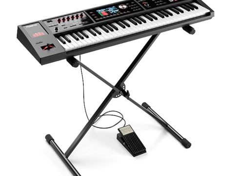  罗兰 FA-06 合成器3d模型 