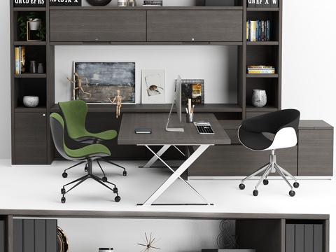  B&B Italia行政办公套装043d模型 