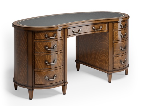  斯卡伯勒之家肾形书桌 SH21-0724043d模型 