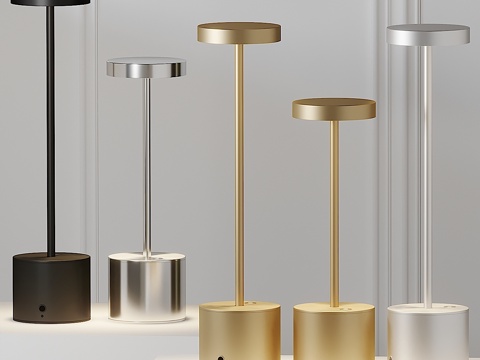  HISLE LUXCIOLE GM 台灯 - 4种金属材质3d模型 