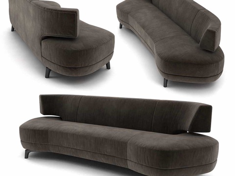  Holly Hunt 梅萨沙发3D模型3d模型 