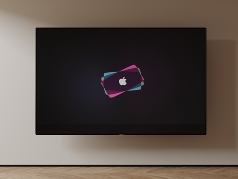  现代电视机 移动电视 激光电视 显示屏 壁挂式电视3d模型 