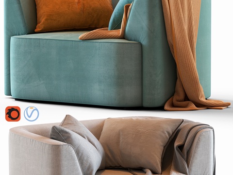  Globewest Juno Boris 扶手椅3d模型 