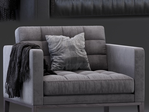  B&amp;B Italia AC休闲椅3d模型 