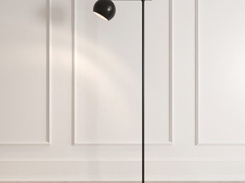  ZARA HOME黑色落地灯3d模型 