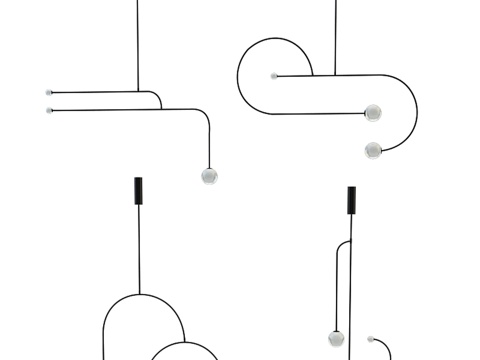  Ma移动吊灯系列3d模型 