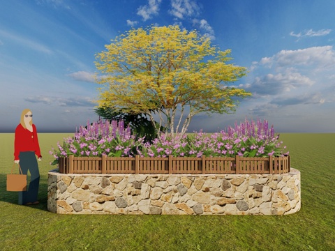 花池构件su模型