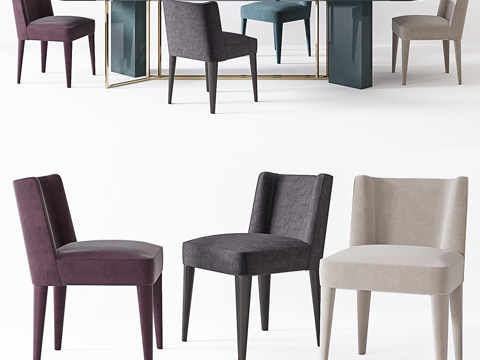  Meridiani Plinto Y2W餐桌 Kita餐椅3d模型 