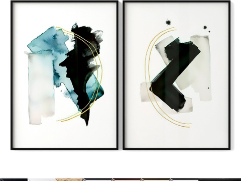  极简主义画作3d模型 