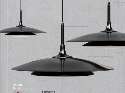  Robert Abbey设计的Axiom Pendant黑色3d模型 