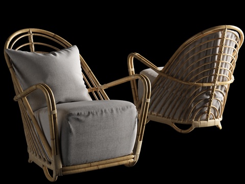  阿恩·雅各布森 Sika Design - 夏洛滕堡休闲椅3d模型 