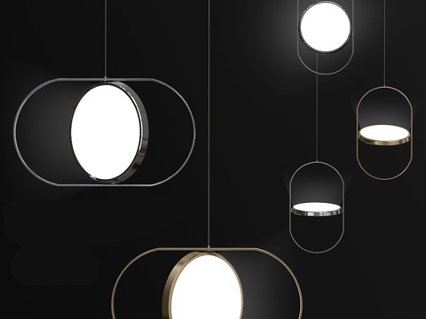  KUU - 可翻转吊灯3d模型 