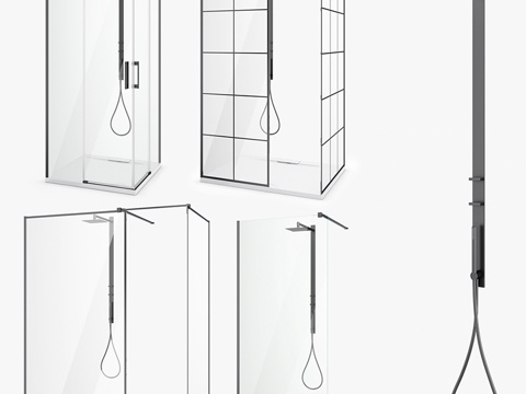  Radaway淋浴房套装463d模型 