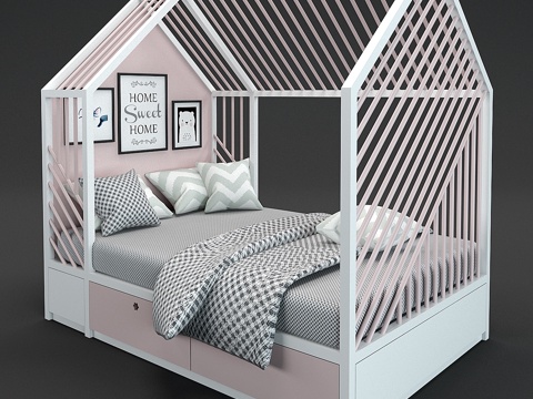  儿童床3d模型 