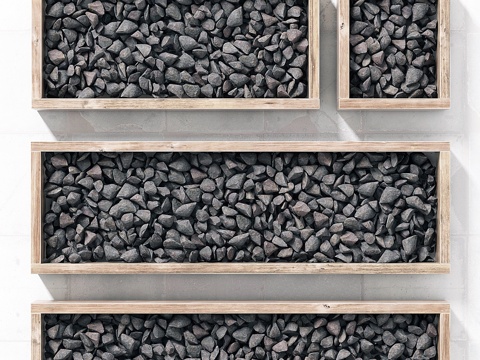  砾石框架 砾石形态3d模型 