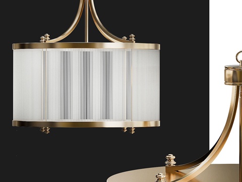  玻璃管吊灯3d模型 