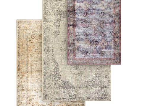  Zara Home复古地毯套装3d模型 