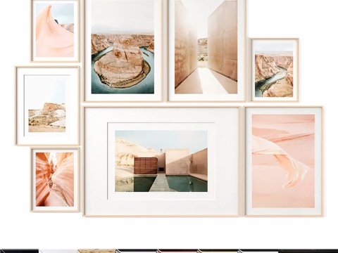  海报套装 寻找方向3d模型 