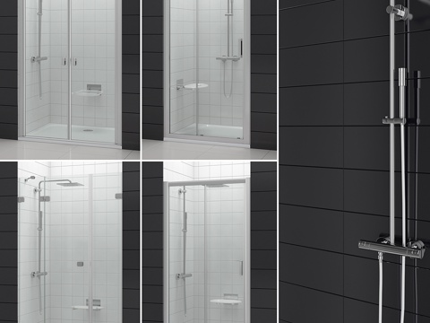  RAVAK淋浴房套装533d模型 