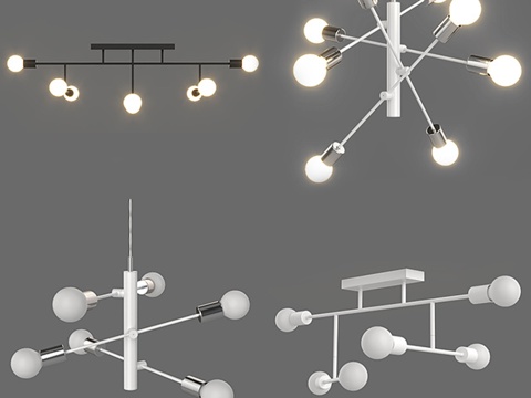  Eglo 吊灯套装3d模型 