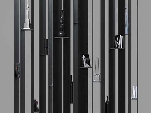  隔断墙 034.3d模型 